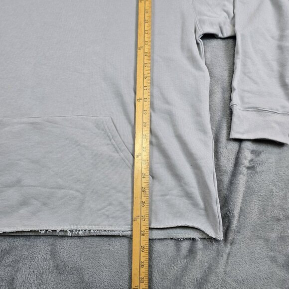 Homme + Femme Hoodie Unisex 3XL Gray Oversized Raw Hem Cotton Sweatshirt - Picture 11 of 12